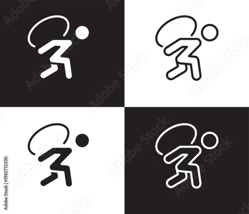 burden icon. Outline and filled burden icon from people and relation collection. Outline vector. Editable burden symbol