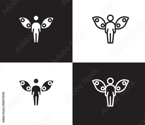 grace icon. Outline and filled grace icon from people and relation collection. Outline vector. Editable grace symbol