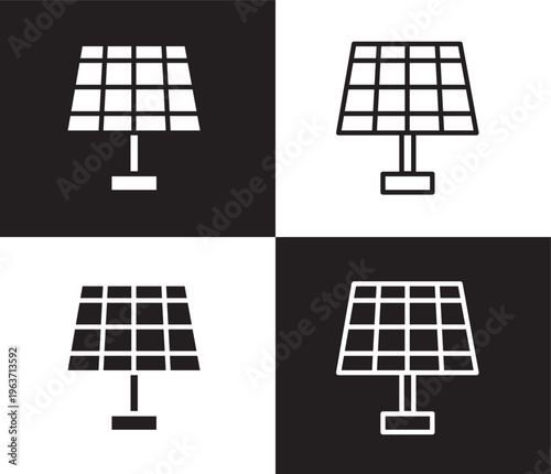 panel icon. Outline and filled panel icon from museum and exhibition collection. Thin line and Solid vectors isolated on black, white background. Editable panel symbol
