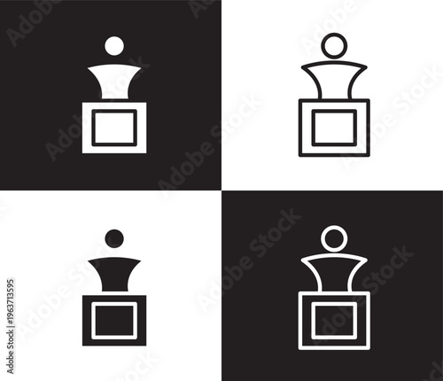 sculpture icon. Outline and filled sculpture icon from museum and exhibition collection. Thin line and Solid vectors isolated on black, white background. Editable sculpture symbol