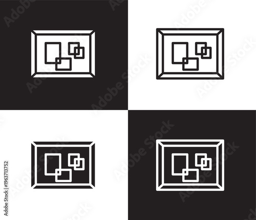 pop art icon. Outline and filled pop art icon from museum and exhibition collection. Thin line and Solid vectors isolated on black, white background. Editable pop art symbol