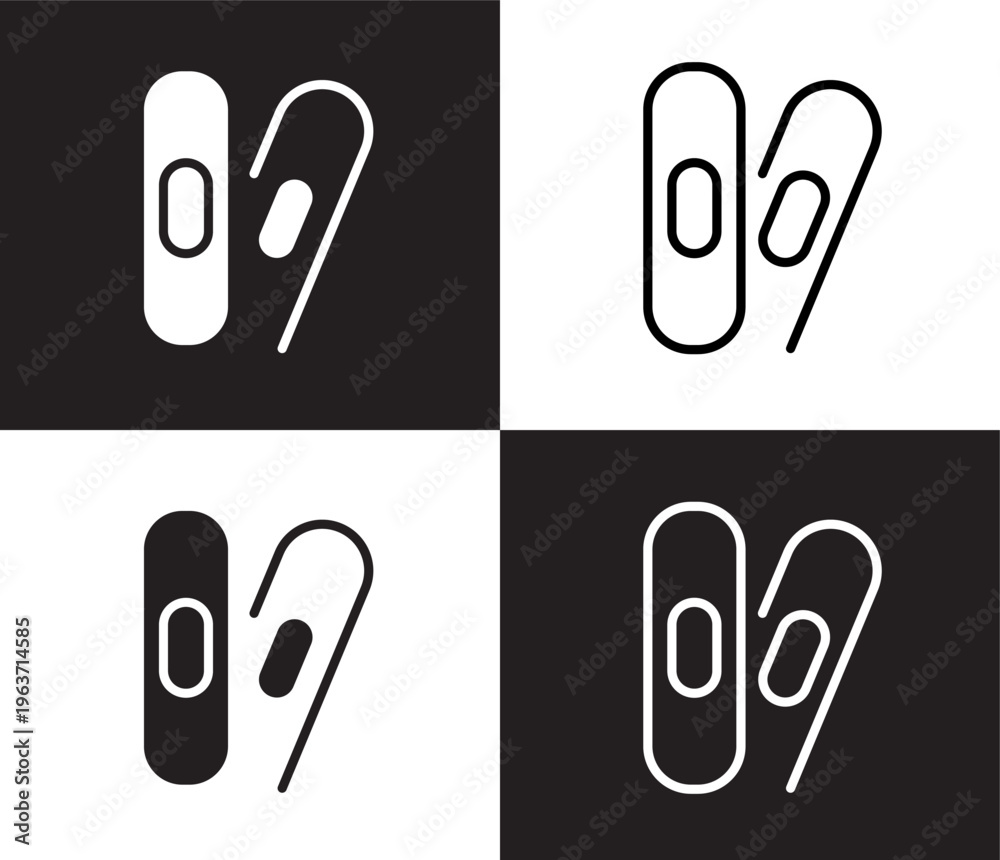 Fototapeta premium bandage cross icon. Outline and filled bandage cross icon from medical and healthcare collection. Thin line and Solid vectors isolated on black, white background. Editable bandage cross symbol