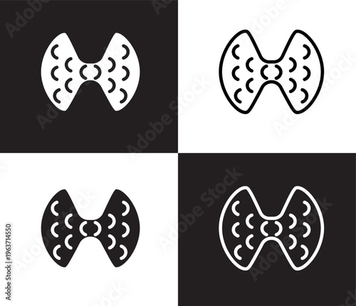 thyroid gland icon. Outline and filled thyroid gland icon from medical and healthcare collection. Thin line and Solid vectors isolated on black, white background. Editable thyroid gland symbol