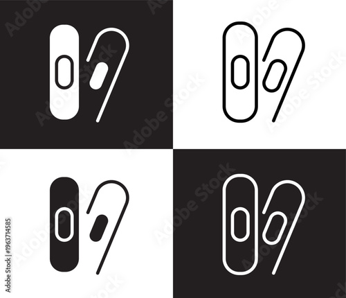 bandage cross icon. Outline and filled bandage cross icon from medical and healthcare collection. Thin line and Solid vectors isolated on black, white background. Editable bandage cross symbol