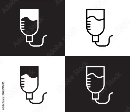 perfusion icon. Outline and filled perfusion icon from medical and healthcare collection. Thin line and Solid vectors isolated on black, white background. Editable perfusion symbol