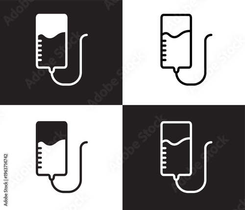 plasma icon. Outline and filled plasma icon from medical and healthcare collection. Thin line and Solid vectors isolated on black, white background. Editable plasma symbol