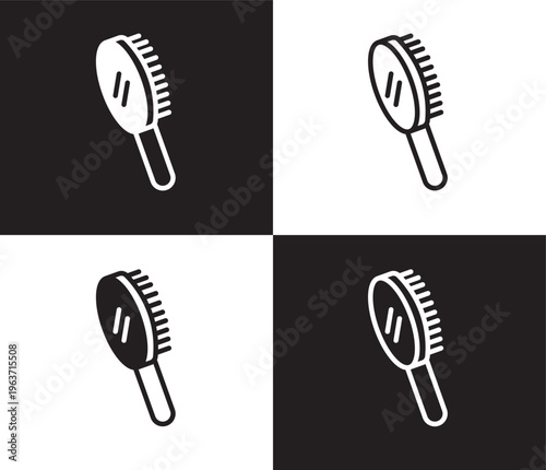 primp icon. Outline and filled primp icon from Hygiene and Sanitation collection. Thin line and Solid vectors isolated on black, white background. Editable primp symbol