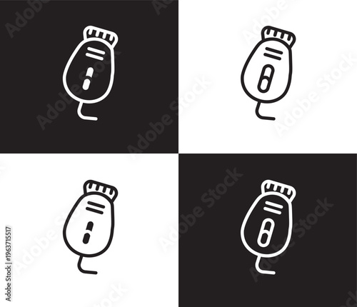 epilator icon. Outline and filled epilator icon from Hygiene and Sanitation collection. Thin line and Solid vectors isolated on black, white background. Editable epilator symbol