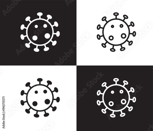 pathogen icon. Outline and filled pathogen icon from Hygiene and Sanitation collection. Thin line and Solid vectors isolated on black, white background. Editable pathogen symbol