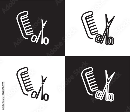 grooming icon. Outline and filled grooming icon from Hygiene and Sanitation collection. Thin line and Solid vectors isolated on black, white background. Editable grooming symbol