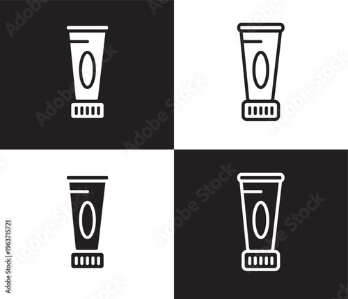 body cream icon. Outline and filled body cream icon from Hygiene and Sanitation collection. Thin line and Solid vectors isolated on black, white background. Editable body cream symbol