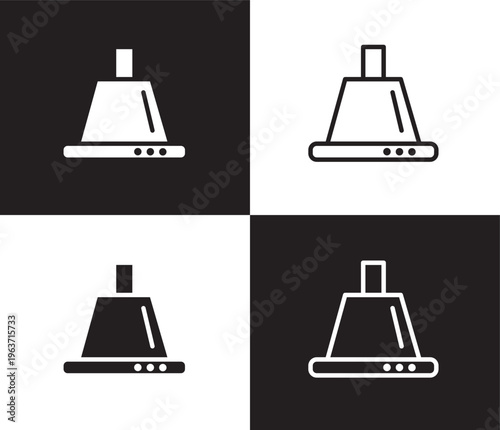 extractor icon. Outline and filled extractor icon from Hygiene and Sanitation collection. Thin line and Solid vectors isolated on black, white background. Editable extractor symbol