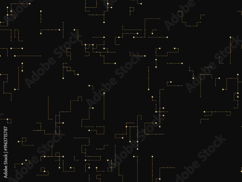 Abstract Digital Pathway Network Science Background Art