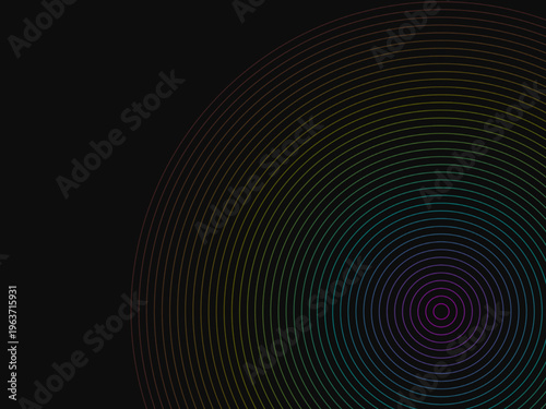 Geometric Concentric Circles Gradient Hypnotic Wallpaper