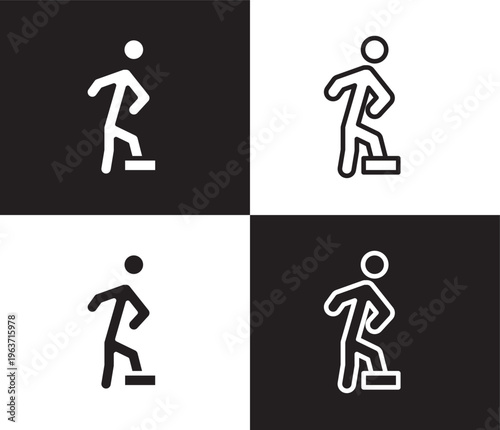 proud pose icon. Outline and filled proud pose icon from humans and behavior collection. Thin line and Solid vectors isolated on black, white background. Editable proud pose symbol