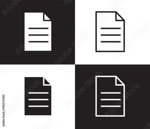 single file icon. Outline and filled single file icon from humans and behavior collection. Thin line and Solid vectors isolated on black, white background. Editable single file symbol