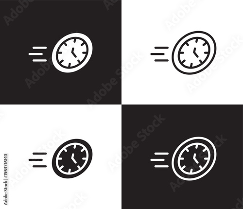 urgent icon. Outline and filled urgent icon from Human Resources collection. Thin line and Solid vectors isolated on black, white background. Editable urgent symbol