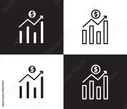 earnings icon. Outline and filled earnings icon from Human Resources collection. Thin line and Solid vectors isolated on black, white background. Editable earnings symbol