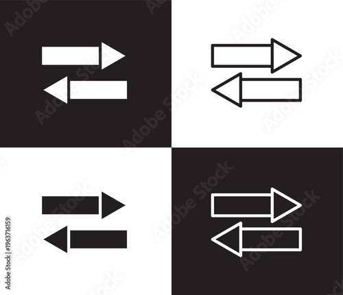 compare icon. Outline and filled compare icon from Human Resources collection. Thin line and Solid vectors isolated on black, white background. Editable compare symbol