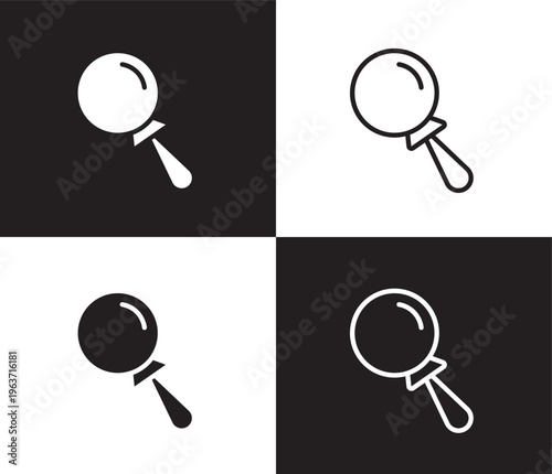 searching icon. Outline and filled searching icon from Human Resources collection. Thin line and Solid vectors isolated on black, white background. Editable searching symbol