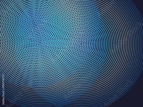 Abstract Concentric Rings Colorful Expanding Circles Design