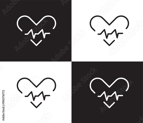 beat icon. Outline and filled beat icon from health and medical collection. Thin line and Solid vectors isolated on black, white background. Editable beat symbol