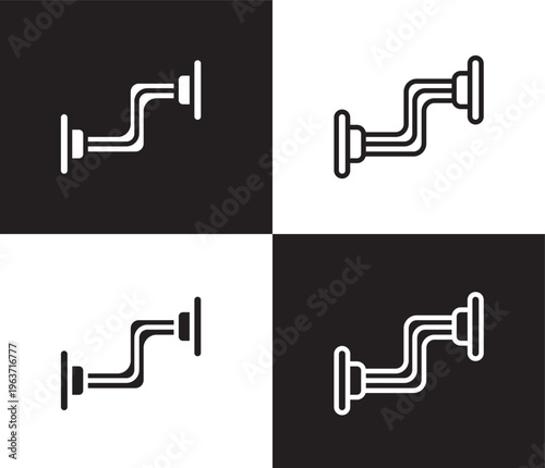chest expander icon. Outline and filled chest expander icon from health and medical collection. Thin line and Solid vectors isolated on black, white background. Editable chest expander symbol