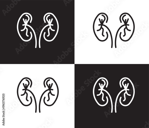 urology icon. Outline and filled urology icon from health and medical collection. Thin line and Solid vectors isolated on black, white background. Editable urology symbol