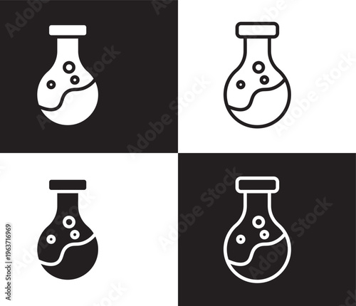 poisonous icon. Outline and filled poisonous icon from health and medical collection. Thin line and Solid vectors isolated on black, white background. Editable poisonous symbol
