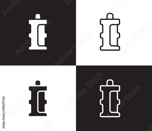 isotonic icon. Outline and filled isotonic icon from Fitness and Gym collection. Thin line and Solid vectors isolated on black, white background. Editable isotonic symbol
