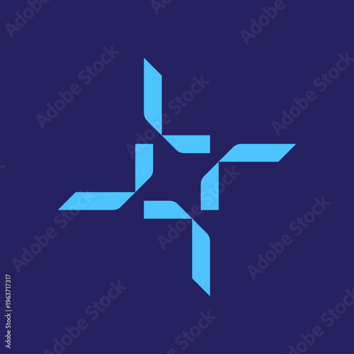 Premium Geometric L-Letter Polar Star Monogram for North, Tech, and Arctic Brands