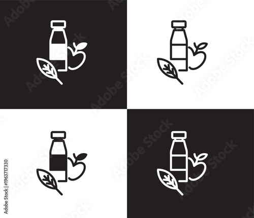 fitness nutrition icon. Outline and filled fitness nutrition icon from Fitness and Gym collection. Thin line and Solid vectors isolated on black, white background. Editable fitness nutrition symbol