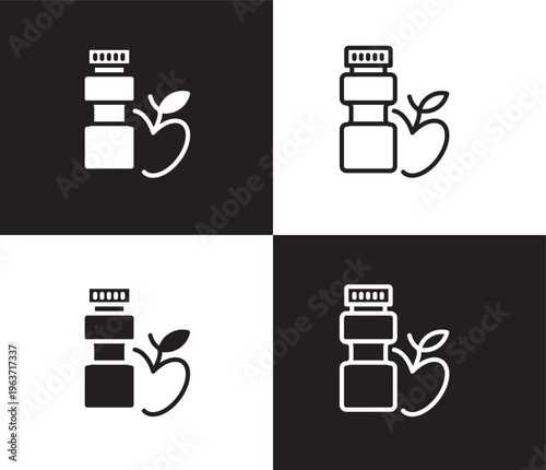 fitness food icon. Outline and filled fitness food icon from Fitness and Gym collection. Thin line and Solid vectors isolated on black, white background. Editable fitness food symbol