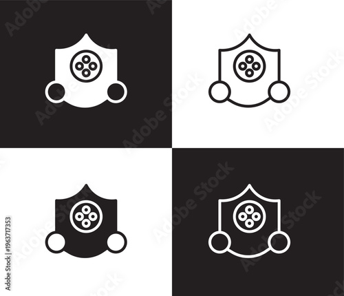 elevation mask icon. Outline and filled elevation mask icon from Fitness and Gym collection. Thin line and Solid vectors isolated on black, white background. Editable elevation mask symbol