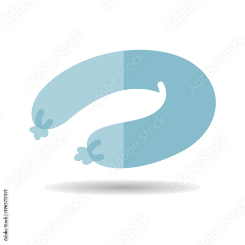 Ring Bologna Sausage Minimalistic Flat Icon