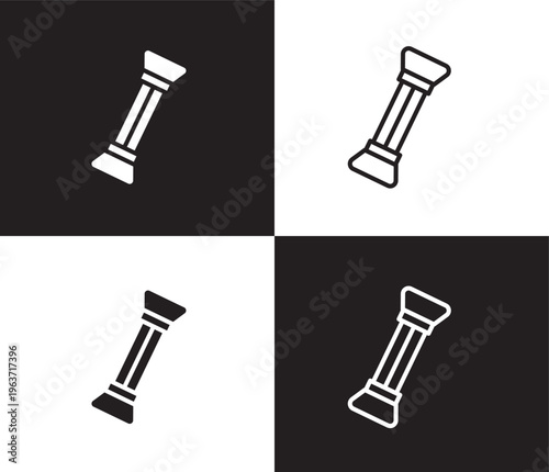 arms extender icon. Outline and filled arms extender icon from Fitness and Gym collection. Thin line and Solid vectors isolated on black, white background. Editable arms extender symbol