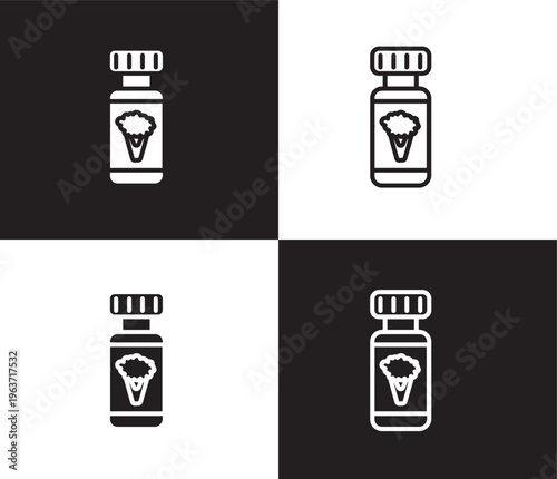 broccoli porcion icon. Outline and filled broccoli porcion icon from Fitness and Gym collection. Thin line and Solid vectors isolated on black, white background. Editable broccoli porcion symbol