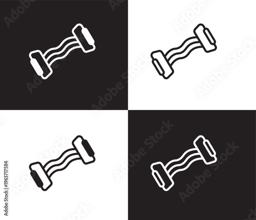 resistance icon. Outline and filled resistance icon from Fitness and Gym collection. Thin line and Solid vectors isolated on black, white background. Editable resistance symbol