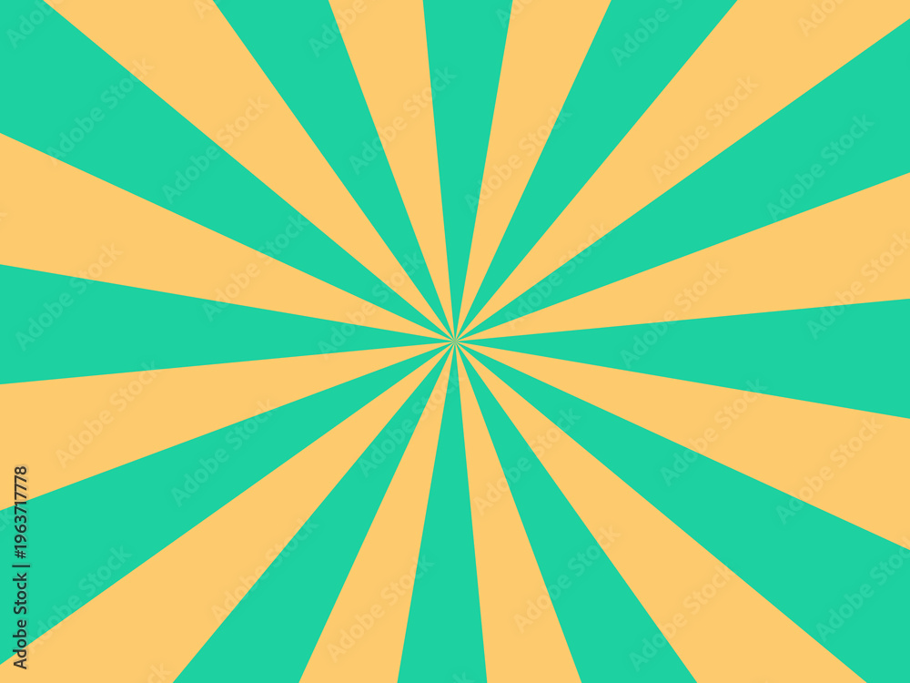 Obraz premium Radial Starburst Vintage Stripes Bold Graphic Backdrop