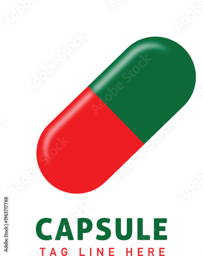 Medical Capsule Pill Logo Design

