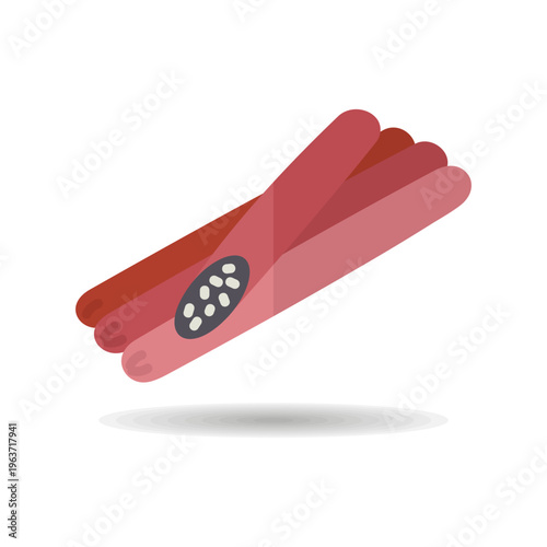 Hunting Sausages Minimalistic Flat Icon Set