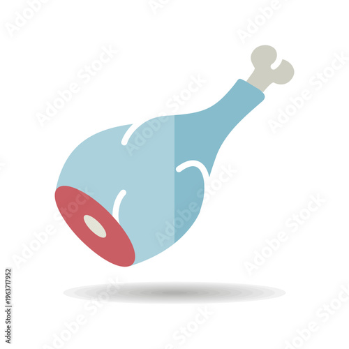Leg of Lamb Meat Cut Flat Icon