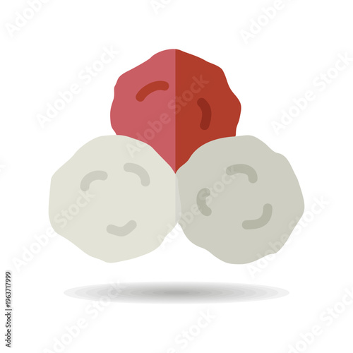 Meatballs Minced Meat Minimalistic Flat Icon