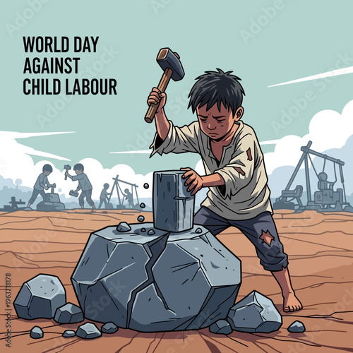 World Day Against Child Labour Awareness.
