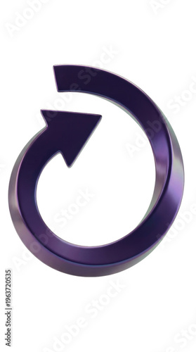 Purple Metallic Reload Arrow Icon 3D Render Free Download Purple Metallic Reload Arrow Icon 3D Render - GFXLoad