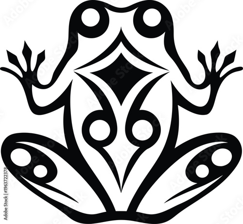 1239 golden toad smooth bright amphibian render line art vector illustration on transparent background