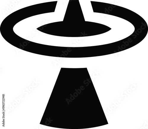 1153 potter s wheel spinning disc with centered clay line art vector illustration on transparent background