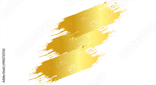 Gold Brush Stroke Design Element.Vector ilustration