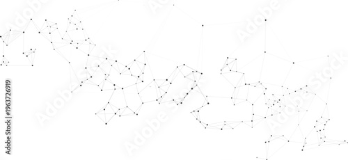 Abstract silver plexus network background with connected dots, fine lines and low poly geometric mesh for futuristic technology and digital communication design.