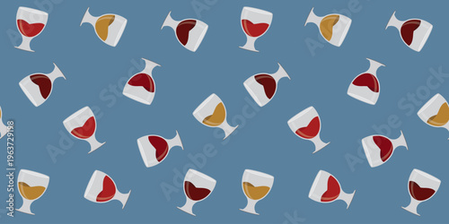 Wine Glass Seamless Pattern